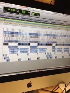 Drum samples tracks in ProTools, working on the new maQLu album